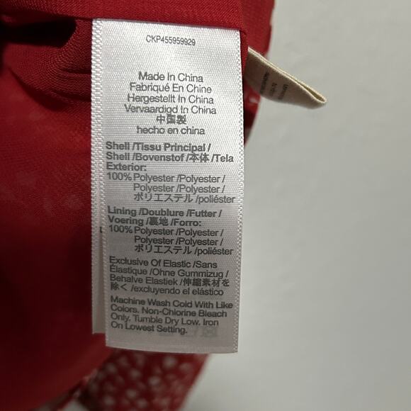 Madewell Lucie Smocked Peplum Top Red Floral Size 6 Square Neck Balloon Sleeve - Picture 9 of 9